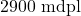 2900\text{ mdpl}