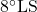 8^\circ \text{LS}